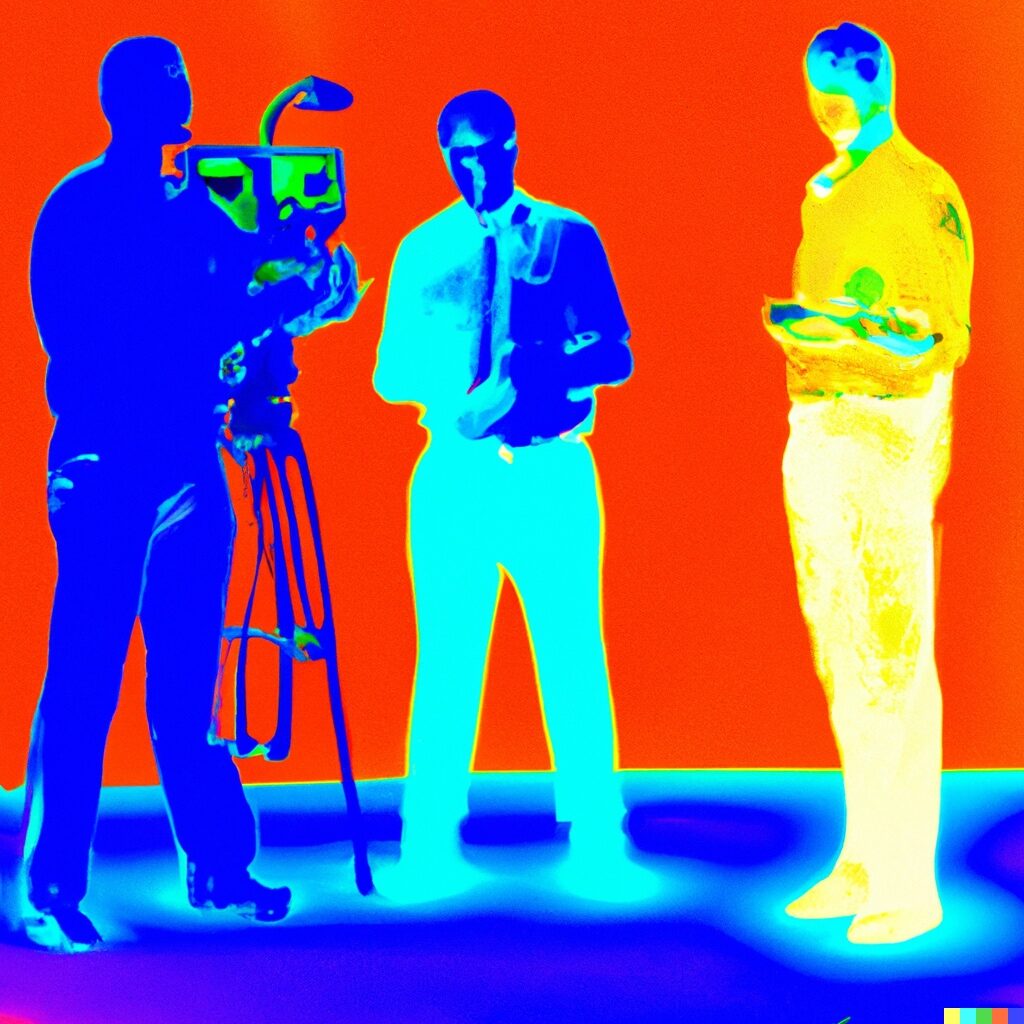 A group of infrared thermographers with their camera preparing to perform infrared consulting.